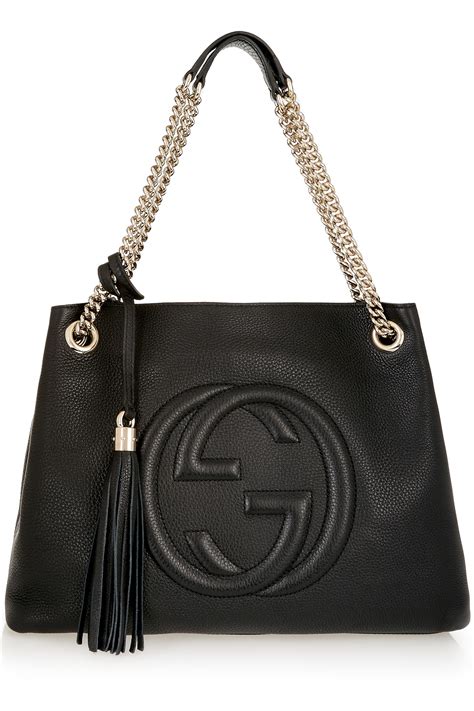 gucci soho chain tote|Soho small shoulder bag in black leather .